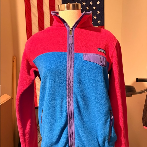 Patagonia Jackets & Blazers - Patagonia Women’s Colorblock Fleece Jacket in Pink & Blue